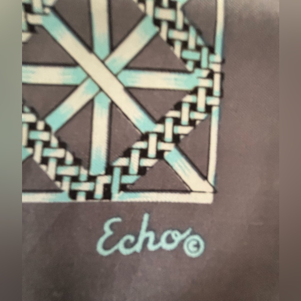 Echo | Ladies Echo Geometric Pattern Square Silk … - image 5